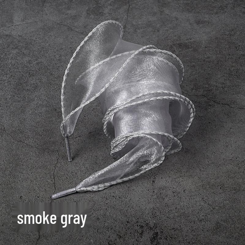 Fairy Wave Silk Chiffon Curly Shoelaces for German Trainers and Air Force One - Canvas Rope, 1 Pair