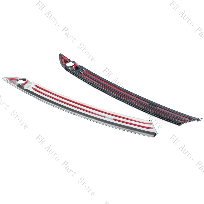 1Pair Carbon Fiber Front Bumper Foglight Fog Lamp Trim Sticker Frame Cover Grille For Mazda CX-5 CX5 2017 2018