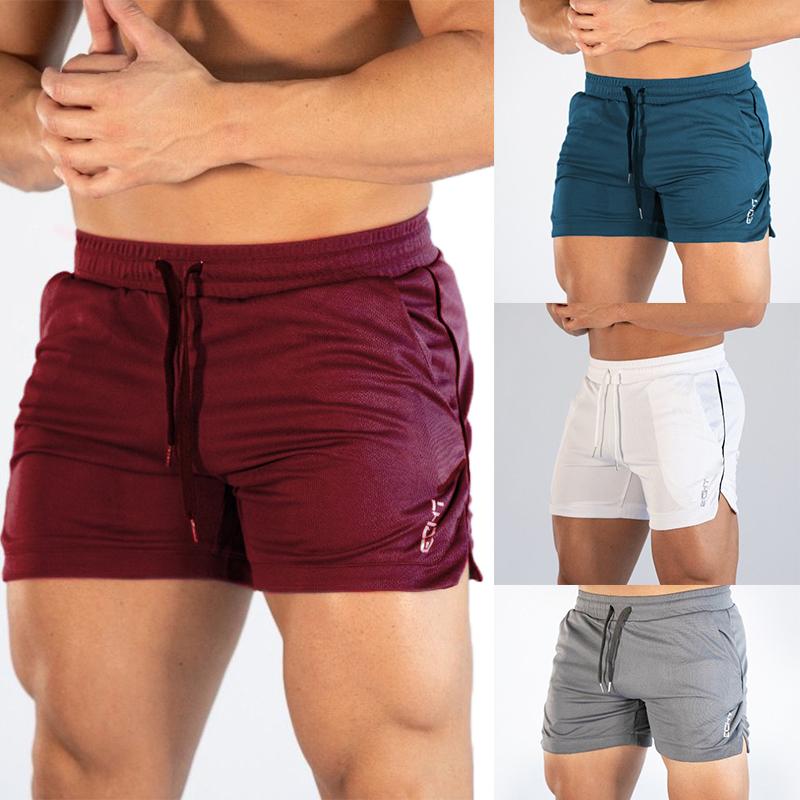 Fitness Sportshorts Mann Sommer Gyms Workout Männlich Atmungsaktive Mesh-Shorts Schnelltrocknend Strandshorts Herren Sportbekleidung