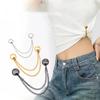 2 buc Clip Magnetic Multifuncțional pentru Haine cu Lanț Butoni Metalici Clip Haine Eșarfă Picior de Pantalon Manșetă Fixare Ac Magnetic