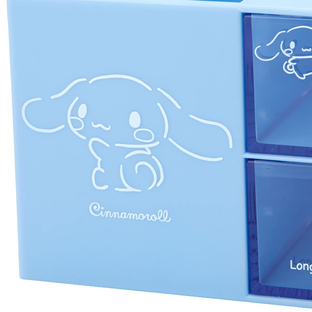 Sanrio Cinnamoroll Calm Color Stationery Series Plastic Chest with Pen Character 14 X X 9 504823 Stand, Design, 11.5 Cm,