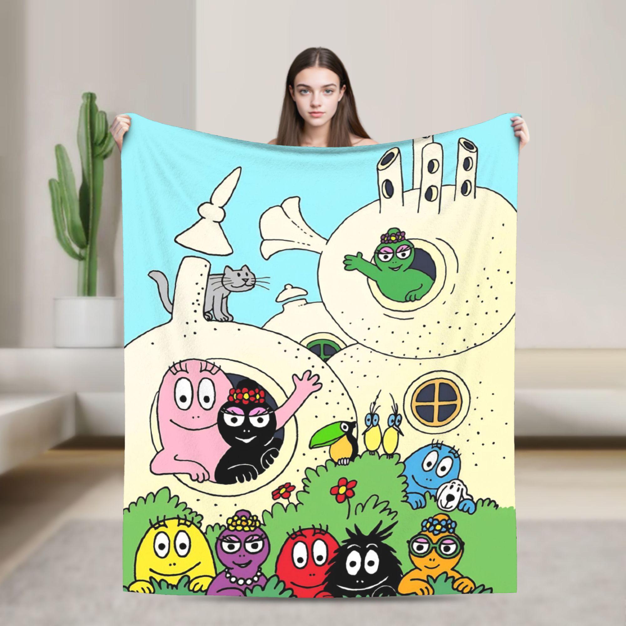 Barbapapa Barbamama Family  Blanket Quality Super Soft  Throw Blanket Autumn Picnic Bedroom Comfortable Bedspread 30x40in