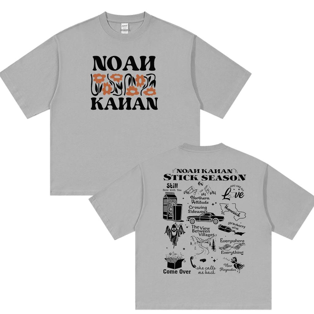 Noah Kahan Stick Season Tour 2026 Print T Shirt Unisex Women Casual Fashion Oversized Cotton Tshirt Vintage Harajuku Clothing Tees