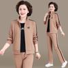 Women's Plus Size Spring & Autumn Sportswear Set, Stylish 2026 Collection for Middle-Aged and Elderly Moms