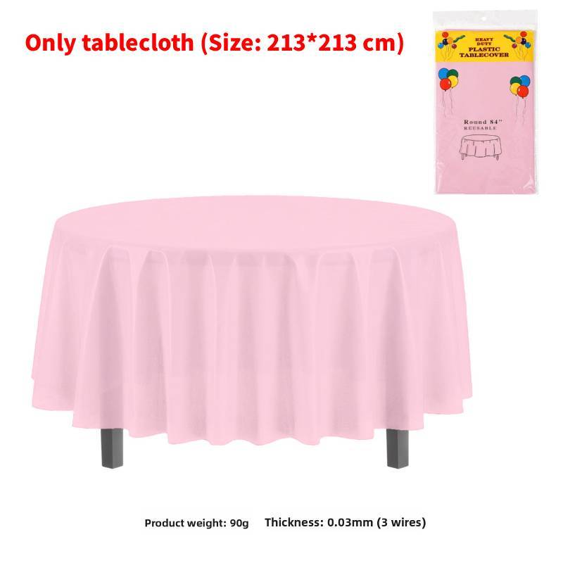 Classic Disposable Round Plastic Disposable Tablecloth With Waterproof Finish For Party Events And Hotel Use