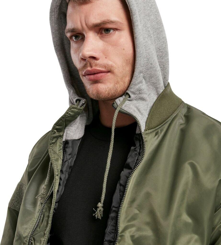 Brandit MA1 Sweat Hooded Winter Jacket olive-grey