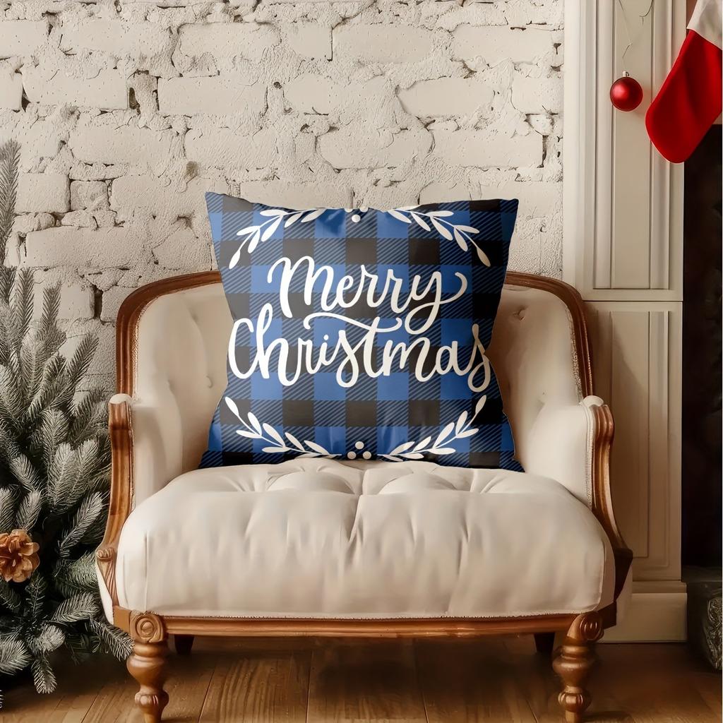 Christmas Themed Pillowcases: Festive Designs for a Cozy Holiday! Sofa Room Cushion Cover Home Decoration New Year Gift