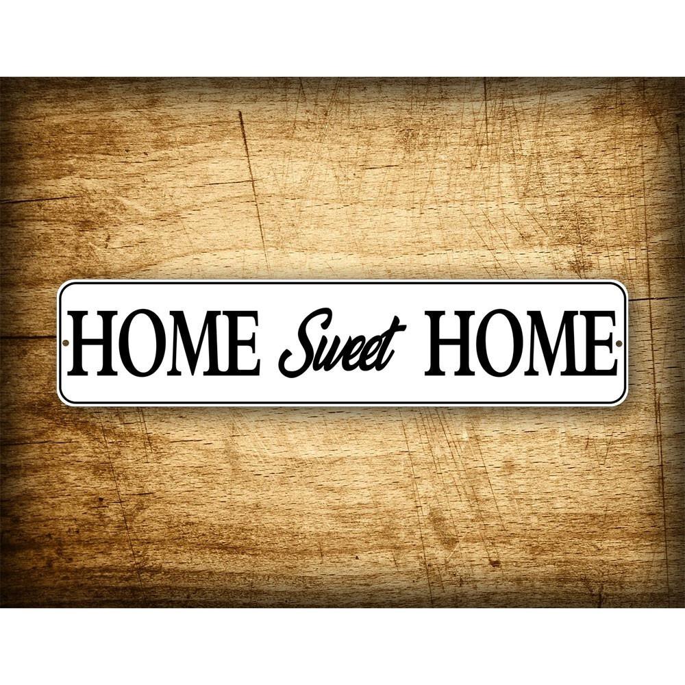 Customizable 4x16 Home Sweet Home Street Sign Wooden Road Decor Personalized Text Wall Art Housewarming Gift