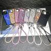 Luxury Electroplated Magnetic Case Suitable for Iphone17 Full Diamond Mobile Phone Case Apple 12 Diamond Chain Lanyard Protective Case