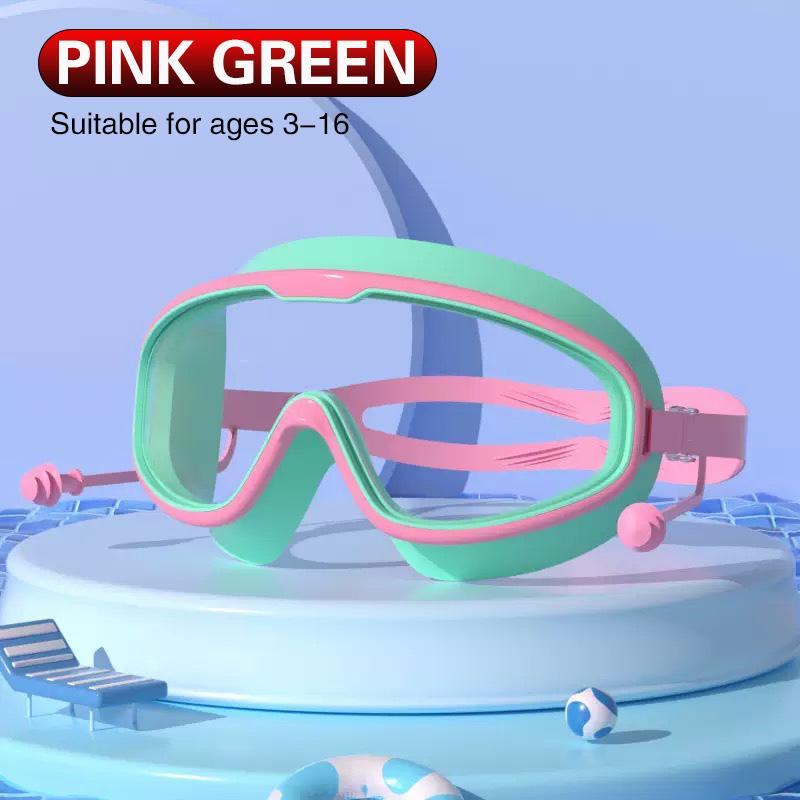 Summer Must-Have Swimming Goggles, Big Frame HD Transparent Lens, Anti-Fog Waterproof Swim Gears for Family Pool & Beach Use
