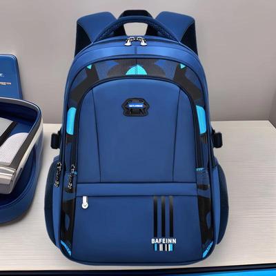 Mochila Escolar Leve para Meninos do 1º ao 9º Ano – Grande Capacidade, Design Casual de Duas Alças