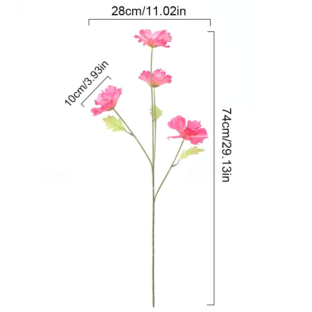 Künstliche 4 Köpfe Orchidee Seidenrose Blumen Großpackung Köpfe für DIY Heim Zimmerdeko Hochzeitsdekoration Geburtstagsfeier Kranz Falsch