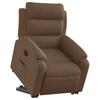 Recliner Chair with Lift Assistance Brown Fabric