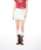 Kirsh Basic Denim Mini Skirt [White]