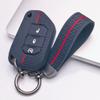 Silicone Key Fob Cover with Matching Keychain Compatible with Jeep Wrangler JL Gladiator JT 2018 2019 2020 2021 2022 2023 3 Button Smart Remote Key