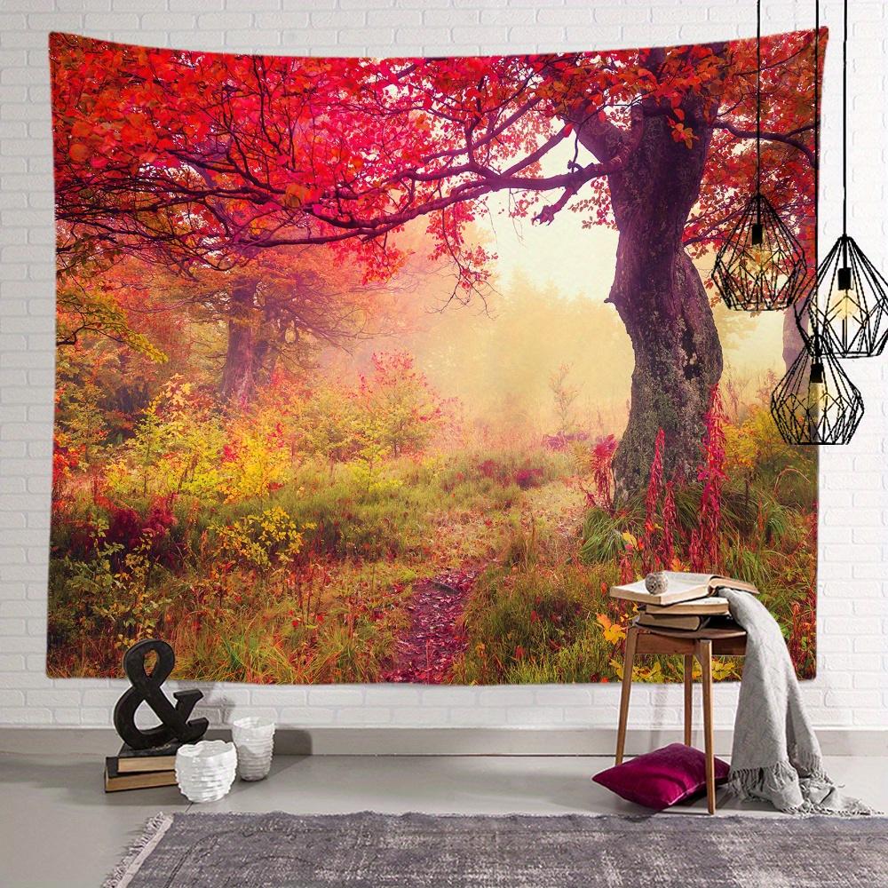 Autumn Forest Tapestry Background Cloth Hanging Cloth Bedroom Bedside Decorative Wall Cloth Rental Dormitory Tapestry