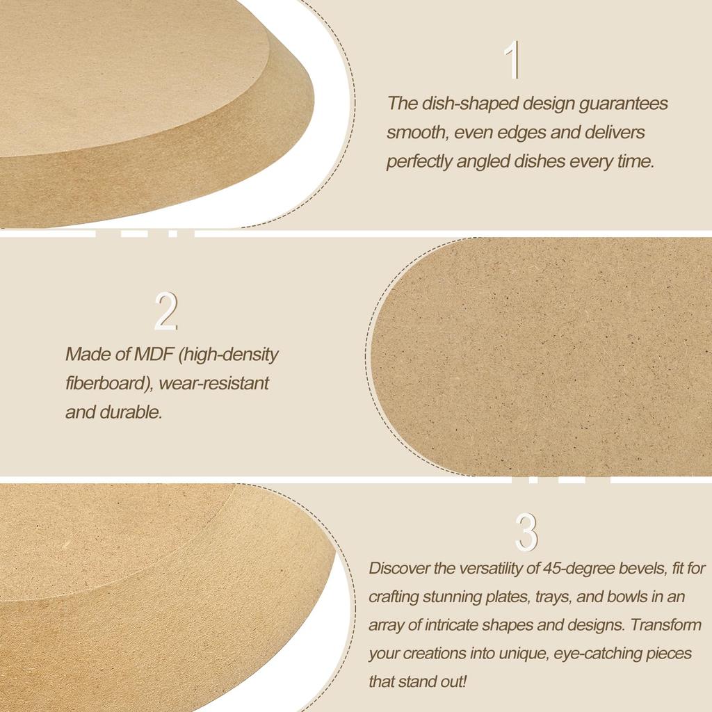 uxcell Pottery Mold Round Ceramic Plate Forming Hand Building Plate Slump and Hump Mold for Clay Making Crafts Tool, Mold, 5.3 Inch, Press,