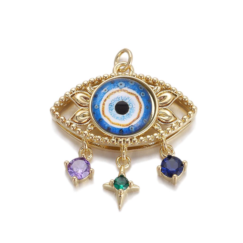 Diy Charms for Make Earrings Bracelet Necklace Bohemia Star Eyes Hearts for Jewelry Making Supplies Gold Color Dijes Designer