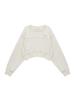 Mattengkim Stitch Label Crop Sweatshirt In Ivory