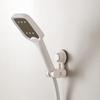 Punch-Free  Adjustable Suction Cup Shower Holder with Storage Hook Household Movable Shower Holder Bathroom Plastic Hook