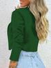 Women's Spring Autumn Chic Stand Collar Buttoned Blazer Short Jacket