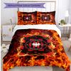 Set Lenzuola Stampato Calcio Eintracht Frankfurt 3 Pezzi, Comodo Set Copripiumino per Camera da Letto Delicato sulla Pelle