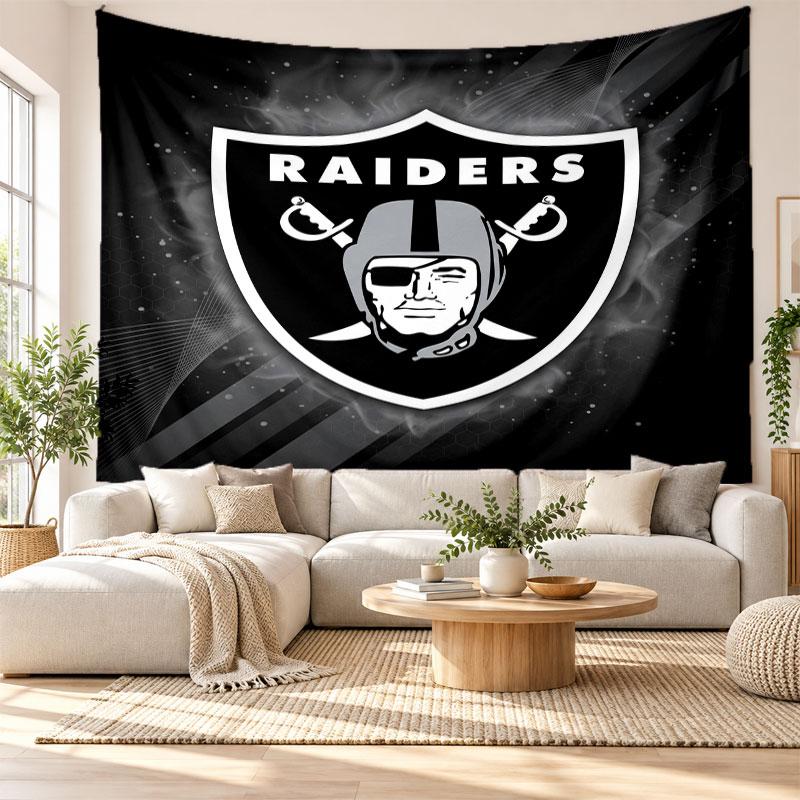 Las Vegas Raiders Wall Tapestry, Soft Fabric Wall Hanging, Decorative Backdrop For Bedroom Home Wall Art