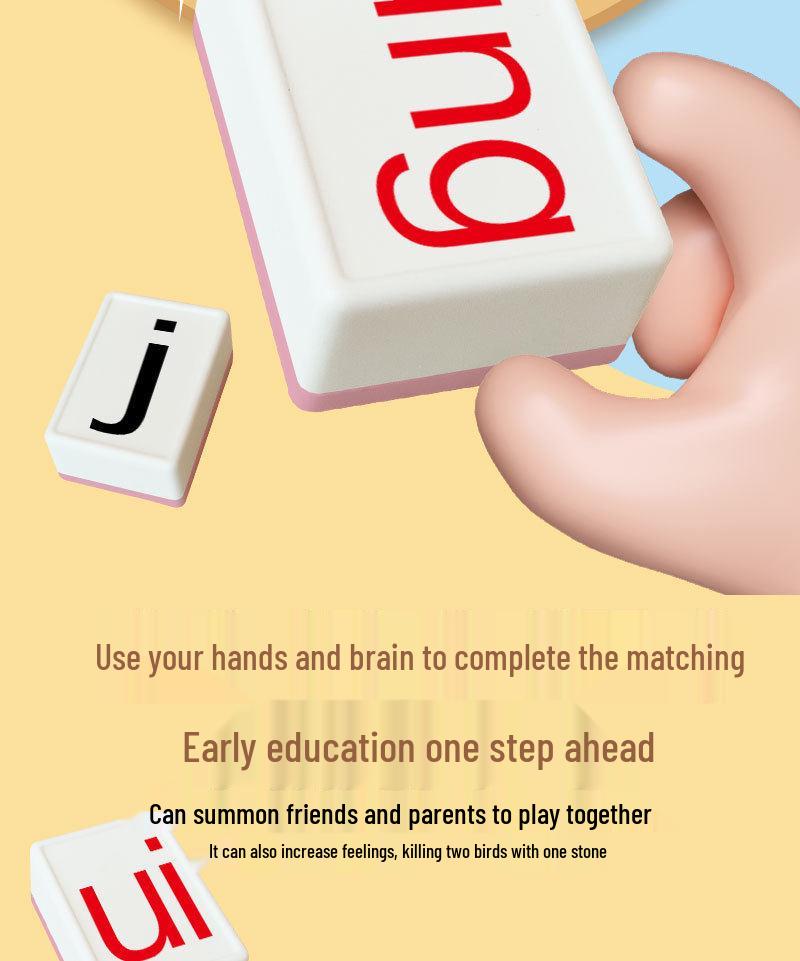 Pinyin Mahjong Steine & Karten: Frühkindliches Lernspielzeug