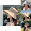 Summer Wide Brim Sun Hat With Butterfly Bow Polyester Sunshade For Outdoor Fashion