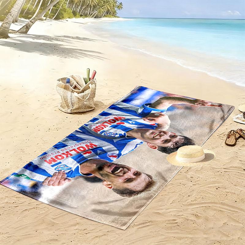 Asciugamano da Spiaggia Stampa SC Heerenveen, Asciugamano Grande Morbido Asciugatura Rapida per Spiaggia Campeggio Nuoto