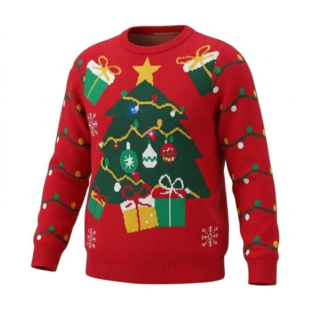 European & American Autumn/Winter Casual Letter Jacquard Knit Pullover