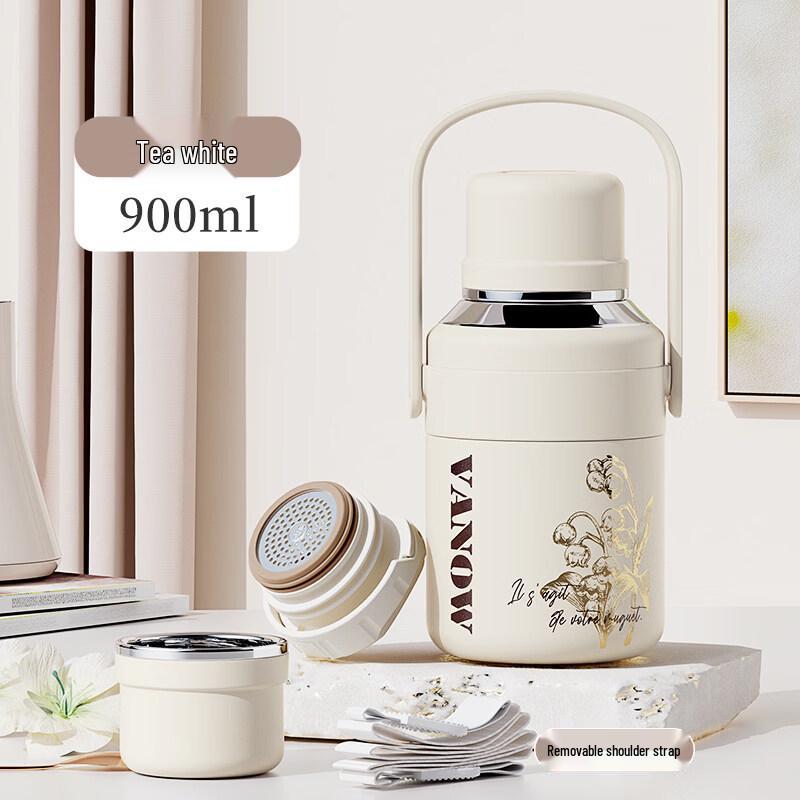 Vanow Lily of the Valley 900ml Portable Thermos Bottle