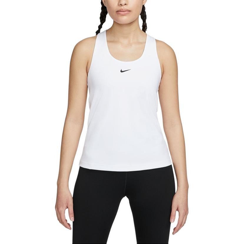 Nike Tank Tops Women's White Collarless Thin Straight Fit DV9898-100