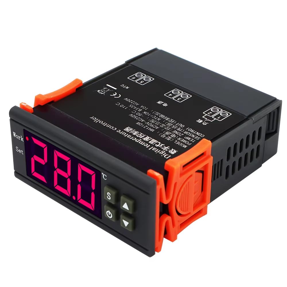 Zmart Digital Thermostat Relay Switch for Smoking ~200V 10A MH1210W AC 110-220V Temperature Controller Switch Thermometer Thermo Regulator Temperature