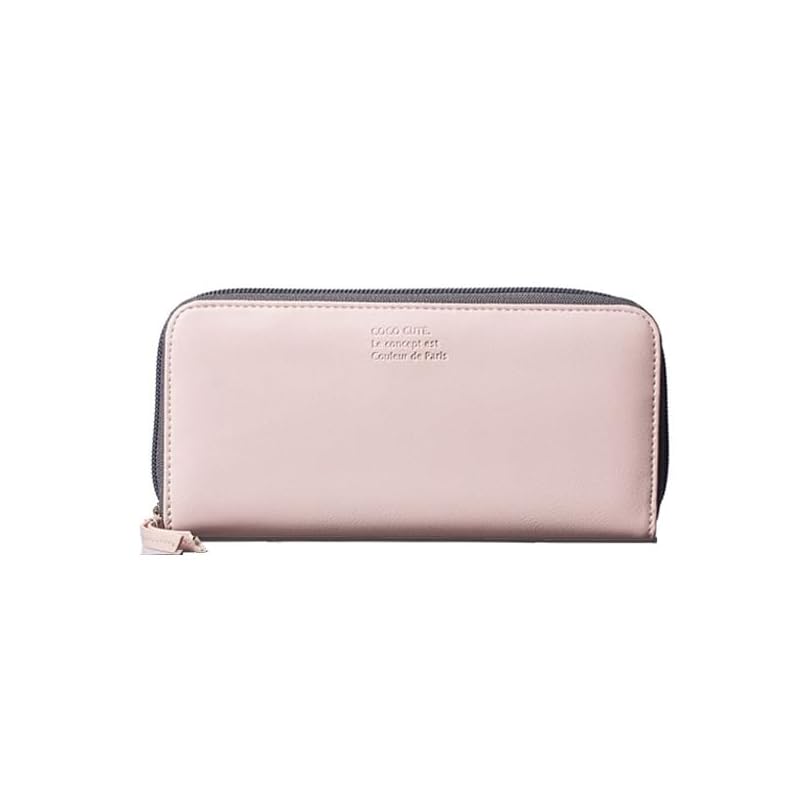 

[Rinle] wallet ladies long wallet Holds a lot of cards large capacity round zipper Vertical card storage easy to use brand present gift Comes with