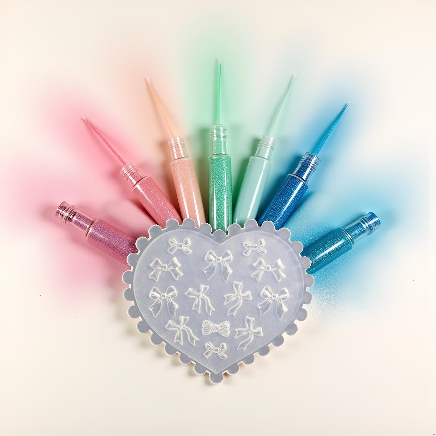 White 3D Bowknot Silicone Nail Art Mold, DIY Bowknot Silicone Nail Decortive Design Mold Nail Art Making Tools Mould Can Be Used Repeatedly,Nail