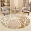 Cream Style Bedroom Decor Round Carpet Light Luxury Carpets for Living Room Thick Plush Bedside Floor Mat Fluffy Soft Lounge Rug