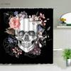 Halloween pumpkin Lantern Shower Curtain Bathroom The Terrible  Forest Wood Ghost House Tombstone Fabric Bathroom Curtain Set