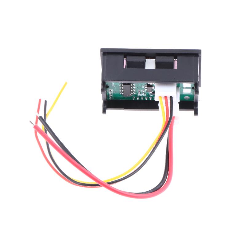 1 Set 100V 10A 50A 100A Voltage Current Meter Tester Digital Voltmeter Ammeter 0.28In Dual Led Display Panel With Connect Wires