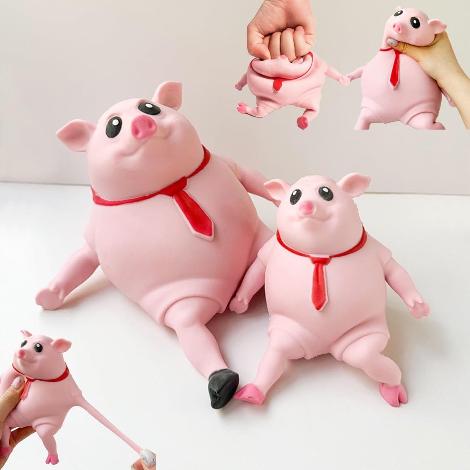 

Squeeze Pig Stress Relief Stretchable Cute Animal Soft and Soft Pig Creative Pinch Animal Stretchy Pink Pig Soft and Sensual Cute Birthday Gift for