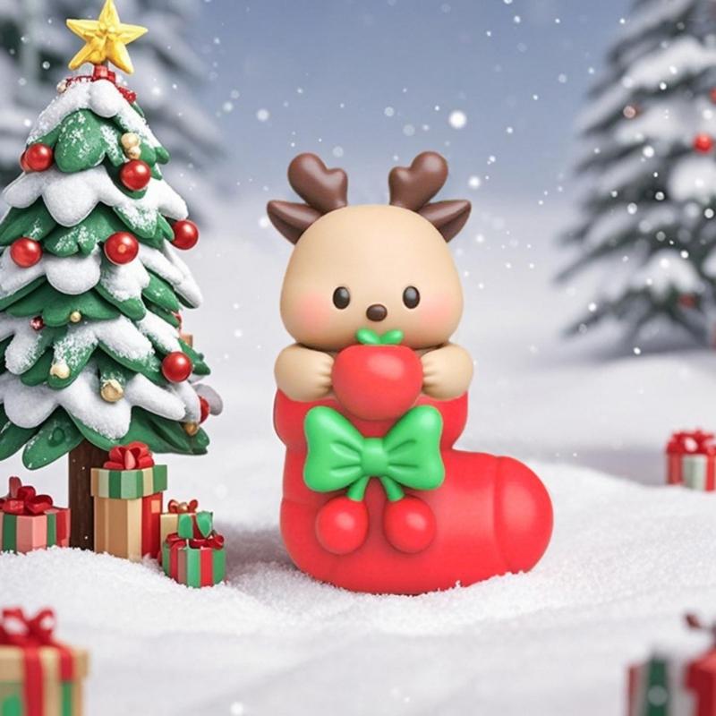 Festival Silicone Christmas Deer Boot Candle Mould for Craft and Holiday Decorations