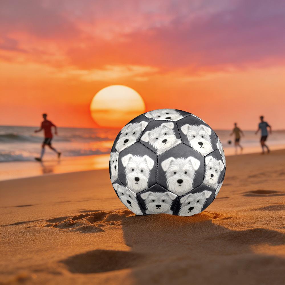 1pc Dog Portrait Theme Soccer Ball Football, Size 5, Lightweight PVC, Outdoor Training Soccer Ball,Gift c65143 Size 5