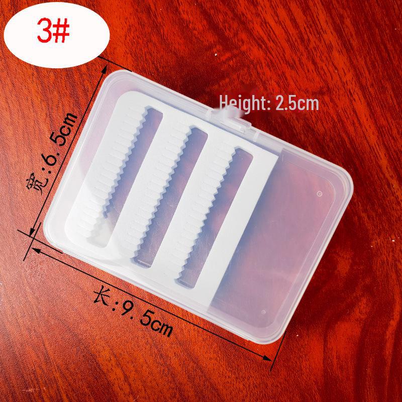 Transparent Plastic Luya Insect Bait Box with Sponge Fish Hook Storage Tool Box for Fly Fishing.