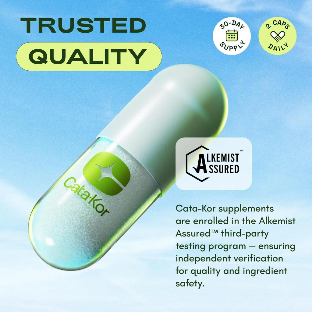 Cata-Kor 500mg NAD+ Supplement 60 Ct, Daily Nutrition for Skin Appearance, Natural Energy & Focus Support