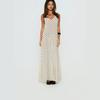 Women's French Polka Dot Spaghetti Strap Maxi Dress V Neck High Waist Elegant Vacation Long Dress