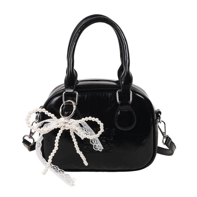 Spring and Summer Popular Korean Niche High-end Portable Bowling Bag Casual Versatile Temperament Foreign Style Messenger Women's Bag