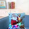 Luxurious Christmas Led Lights Linen Pillow Case For Festive Home Decor And Cozy Sofa