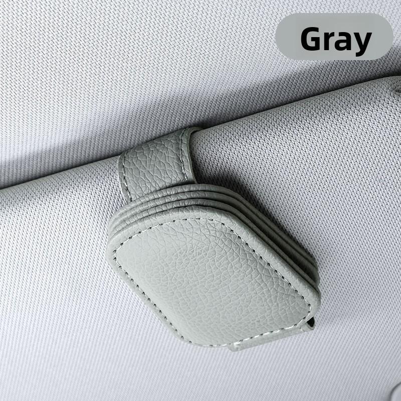 Car Sun Visor Sunglasses Holder With Pu Material Multifunction Storage Clip For Driving Set