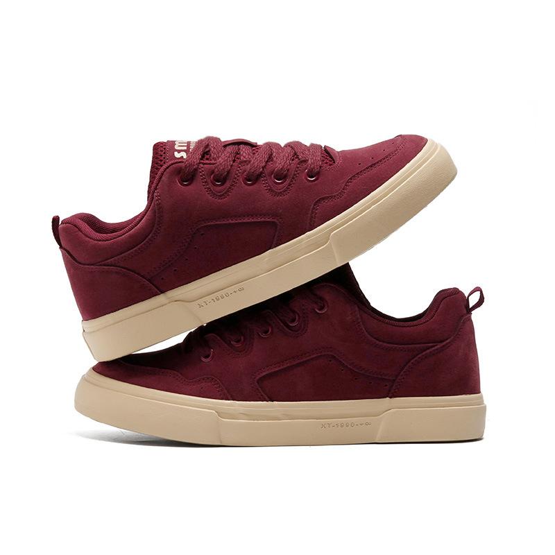 

Мужская обувь тренд осень новинка парусиновая обувь мужская универсальный повседневный дизайн стиль Гонконг мужская обувь тренд 44 бордовый