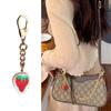 Strawberry Bag Charm Keychain Alloy Material Backpack Pendant for Daily Party